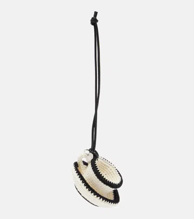 Jw Anderson Teacup Crochet Bag Charm In White