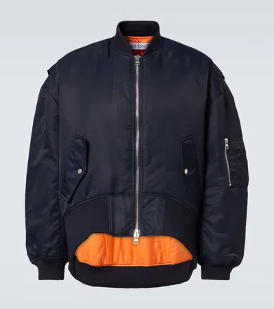Jw Anderson Technical Bomber Jacket In Blue