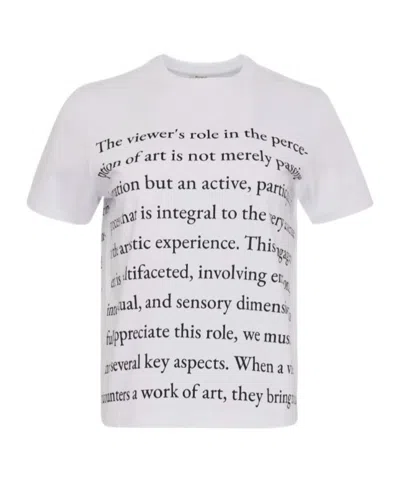 Jw Anderson W Anderson Womens Ivory Text-print Cotton-jersey T-shirt In White