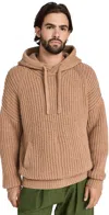 JW ANDERSON TEXTURED HOODIE OATMEAL