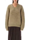 JW ANDERSON JW ANDERSON TEXTURED KNIT V-NECK SWEATER