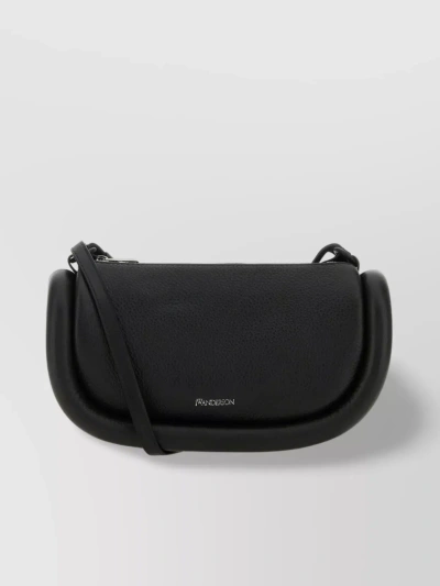 Jw Anderson Bumper-12 Leather Crossbody Bag In Black