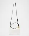Jw Anderson The Corner Small Bicolor Leather Crossbody Bag In White
