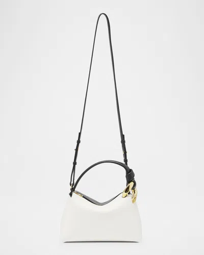 Jw Anderson The Corner Small Bicolor Leather Crossbody Bag In 022 Off Whiteblack