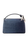 Jw Anderson Mens Blue The Corner Denim Top-handle Bag In Blue
