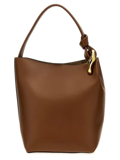 Jw Anderson The Jwa Corner Bucket Bag In Brown