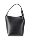Jw Anderson Black Leather Shoulder Bag With Adjustable Strap In Black