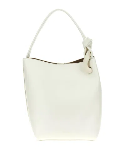 Jw Anderson The Jwa Corner Bucket Shopping Bag In White