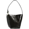 Jw Anderson The Jwa Corner Leather Bucket Bag In Black