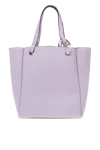 Jw Anderson Chain Cabas Leather Tote Bag In Purple