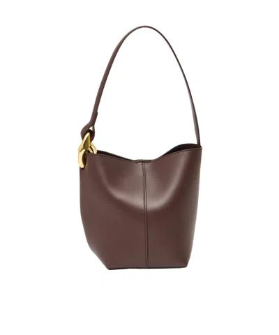Jw Anderson Dark Brown Corner Small Bucket Bag