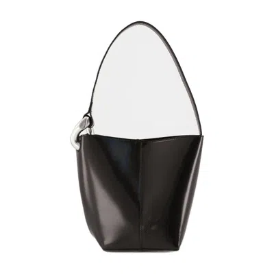 Jw Anderson The Jwa Corner Small Bucket Shoulder Bag In Black