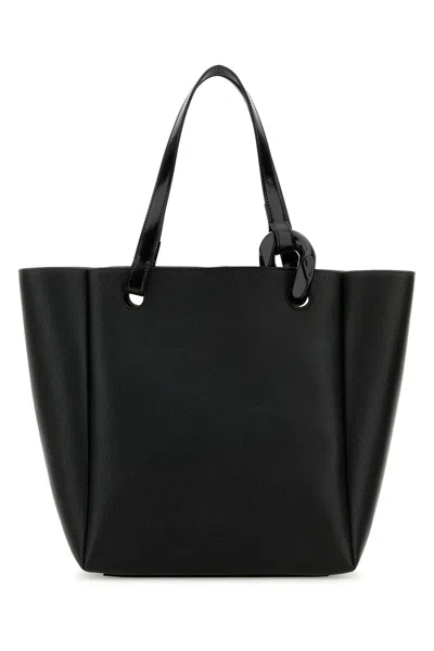JW ANDERSON BORSA SHOPPING JWA CORNER IN PELLE NERA DONNA