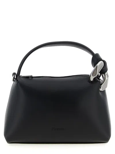 JW ANDERSON THE JWA SMALL CORNER BAG HAND BAGS BLACK