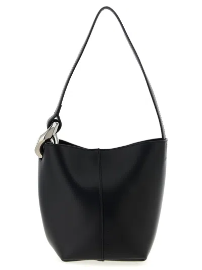 Jw Anderson The Jwa Small Corner Bucket Shoulder Bag In Black