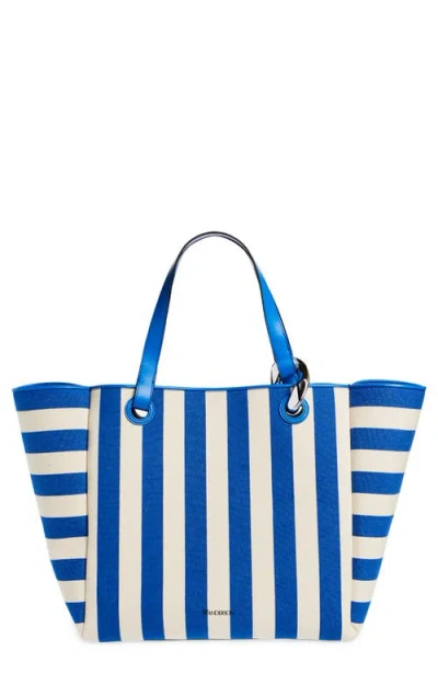 Jw Anderson Large Jwa Corner Tote - Canvas Tote Bag In Blue