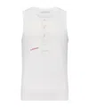 Jw Anderson Crew Neck Sleeveless Round Hem Vest In White