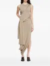 Jw Anderson Tie Detail Sleeveless Dress In Neutral