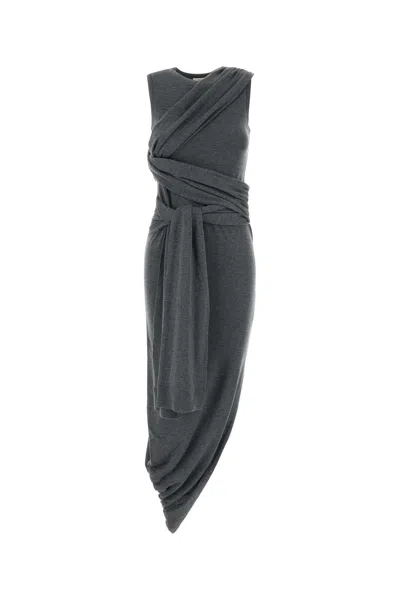Jw Anderson Tie Detail Sleeveless Dress In Gray