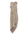 Jw Anderson Tie Detail Sleeveless Dress In Brown