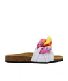 Jw Anderson Tie-dye Chain Flat Sandals In Multicolor