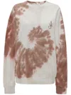 Jw Anderson Tie -dye Sweatshirt With Cat Print In Brown
