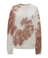 Jw Anderson Tie -dye Sweatshirt With Cat Print In Nude