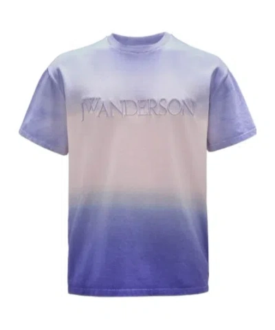 Jw Anderson Tie-dye Organic Cotton T-shirt In Purple