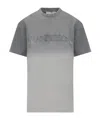 Jw Anderson Tie-dyed Logo Embroidered T-shirt In Gray