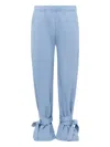 Jw Anderson Tie-fastening Cotton Trousers In Blue