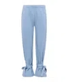 Jw Anderson Tie-fastening Cotton Trousers In Blue