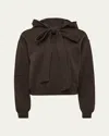 Jw Anderson Cotton Jersey Hoodie In Brown