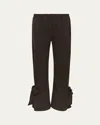 Jw Anderson Tied Bow Cotton Joggers In Brown