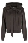 Jw Anderson Cotton Jersey Hoodie In Brown