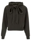 Jw Anderson Cotton Jersey Hoodie In Black