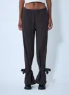 Jw Anderson Tied Bow Track Pants In Black