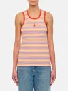 Jw Anderson Multicolor Contrast Trim Striped Tank Top In Multicolor