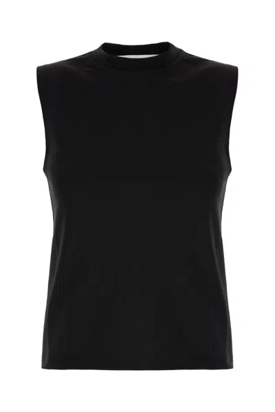 Jw Anderson Black Stretch Polyester Top In Brown
