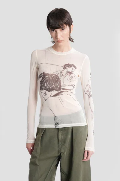 JW ANDERSON TOPWEAR IN BEIGE POLYESTER