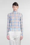 Jw Anderson J. W. Anderson Fitted Turtleneck With All-over Logo Print In White