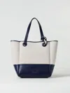Jw Anderson Two-tone Canvas And Leather Corner Shopping Bag In Blue