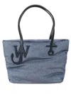 Jw Anderson J. W. Anderson Small Puffy Anchor Logo Tote Bag In Blue