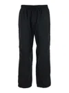 Jw Anderson Black Pants With Elastic Waist With Drawstring In Techn Fabric Man In Black