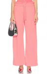 Jw Anderson Gathered-waist Track Pants In Bubblegum