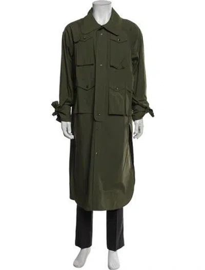 Pre-owned Jw Anderson Trench Coat In Green