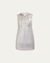 Jw Anderson Zipped Hoodie Mini Dress In Grey Melange