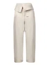 Jw Anderson J. W. Anderson White Trousers With Unique Fold-over Design