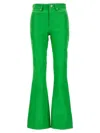 Jw Anderson J.w. Anderson Leather Bootcut Trousers In Green