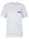 Jw Anderson Oversized Organic Cotton T-shirt In White
