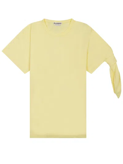 Jw Anderson Yellow Solid Crew Neck T-shirt